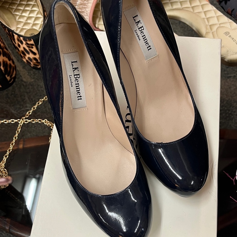 LK Bennett Black Patent Leather Heels
